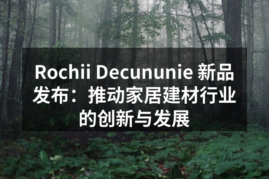 Rochii Decununie 新品发布：推动家居建材行业的创新与发展
